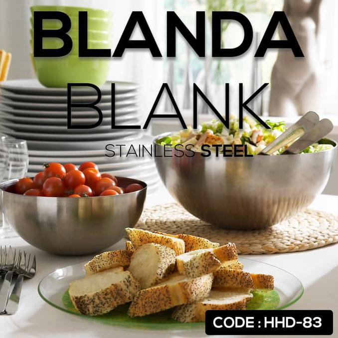 

Blanda Blank Besar Stainless Steel Mangkok Saji 20 CM