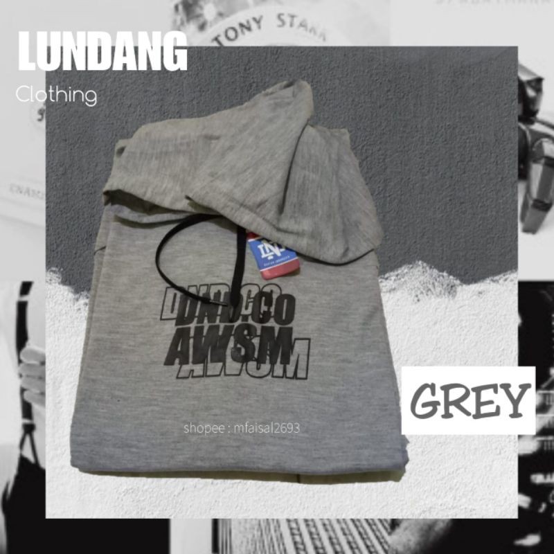 kaos kupluk lengan pendek