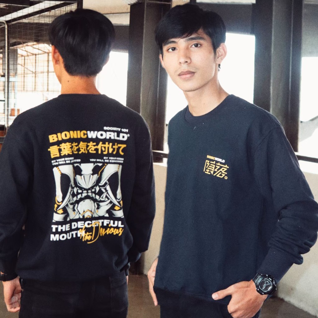 CREWNECK MOTIF SIMPLE / CREWNECK HITAM SIMPLE / JAKET CREWNECK UNISEX / CREWNECK PRIA