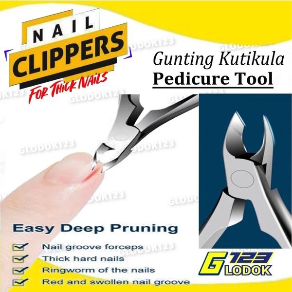 Gunting Kuku Cantengan Kutikula Meni Pedi Stainless Cuticle Nipper