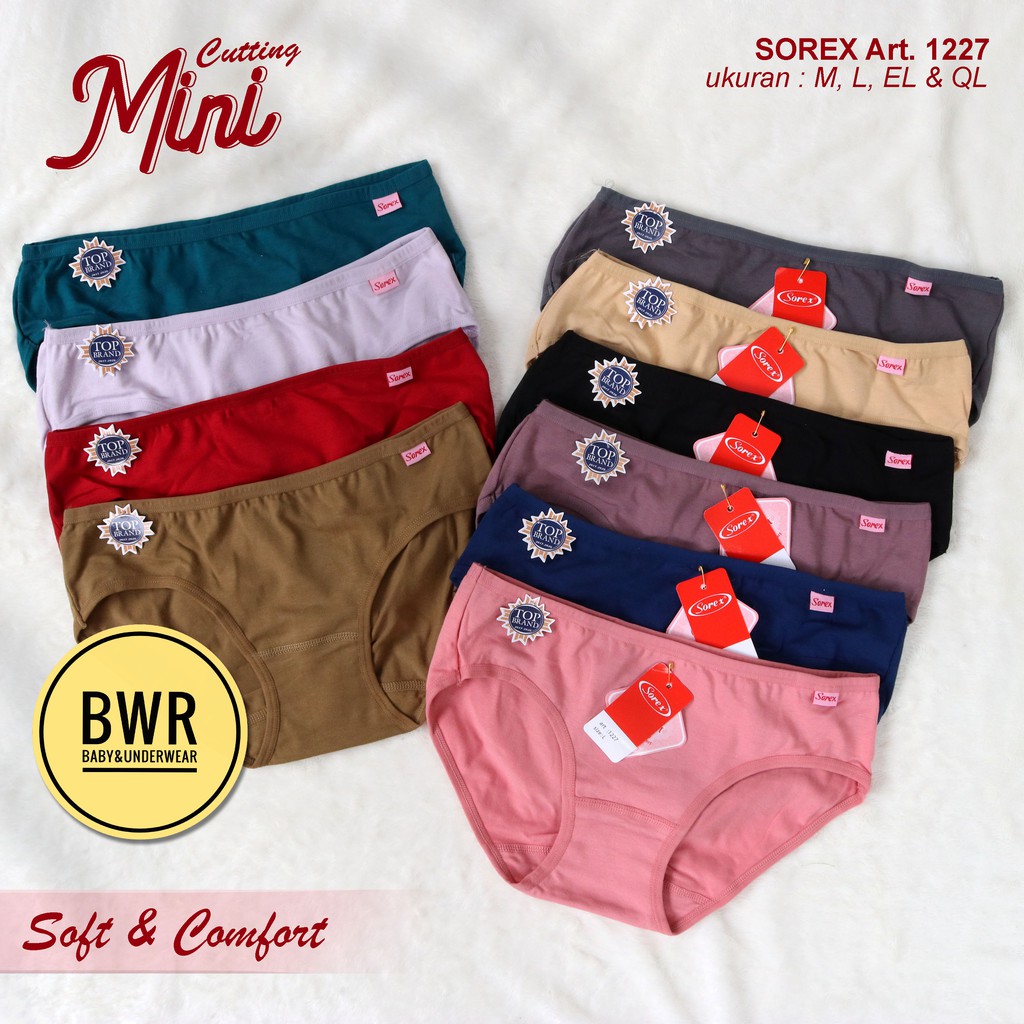 CD Sorex 1227 Mini | Celana Dalam Wanita Panty Soft &amp; Comfort 1227 - Bwr