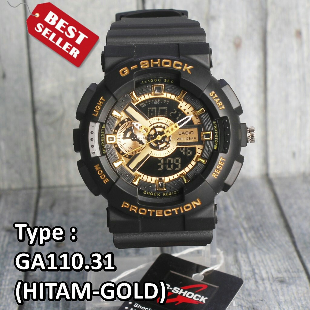 NEW JAM TANGAN PRIA G-SHOCK CASIO GA 110 HITAM ROSE GOLD