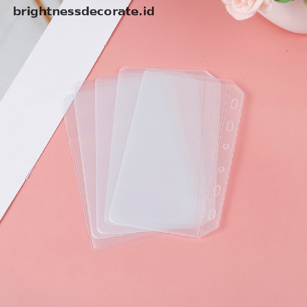 5 Pcs Kantong Binder Folder A5 A6 A7 Warna Transparan Untuk Notebook Binder