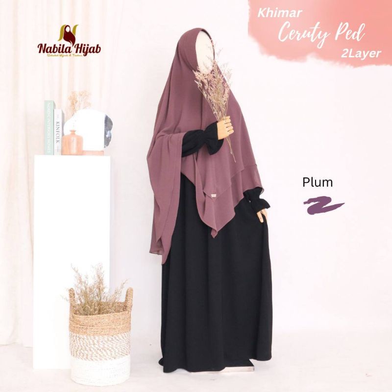 Khimar Ceruty Pad 2 layer