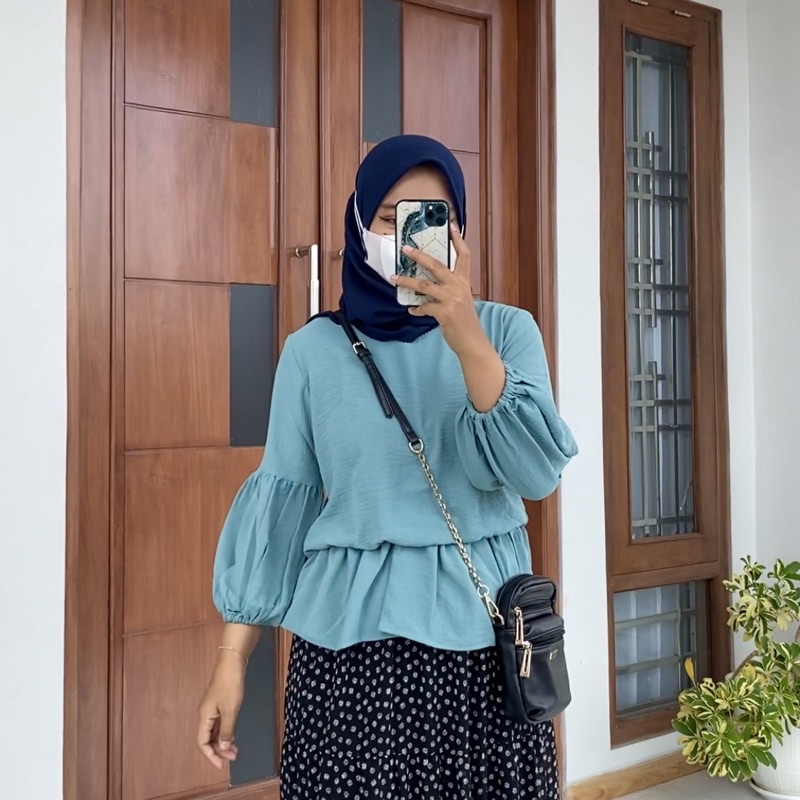 ADINDA blouse by ZALFA OUTFIT / blouse polos / blouse crincle