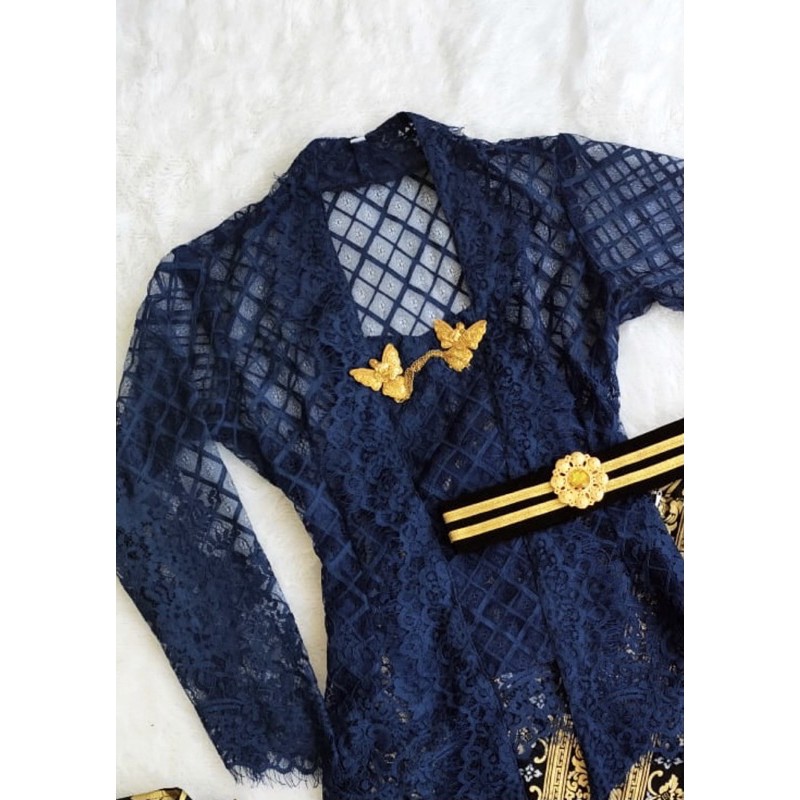 Kebaya Bali Kutubaru Lengan Panjang Semi Italy Kotak