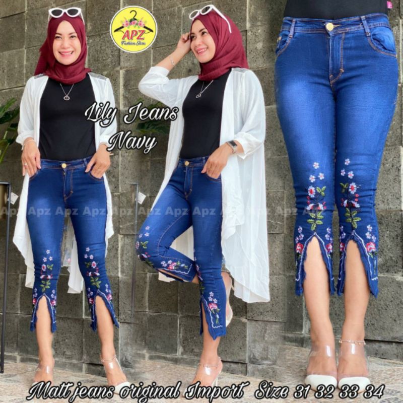 LILY PANTS JEANS - CELANA JEANS - CELANA DENIM - OOTD - CELANA CEWEK