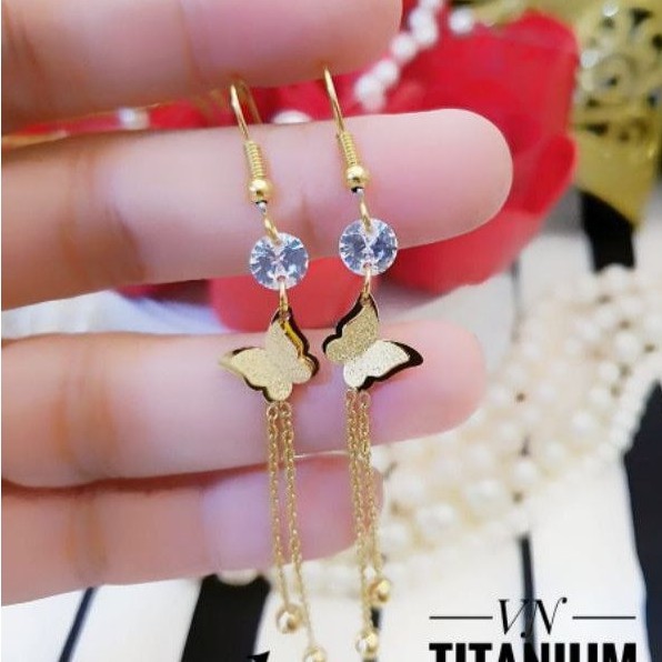 Titanium anting wanita gjk54