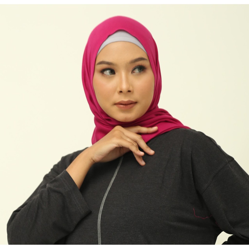 Dauky Hijab Selendang Pashmina Audie  Agnella Polycotton-F audie Magenta