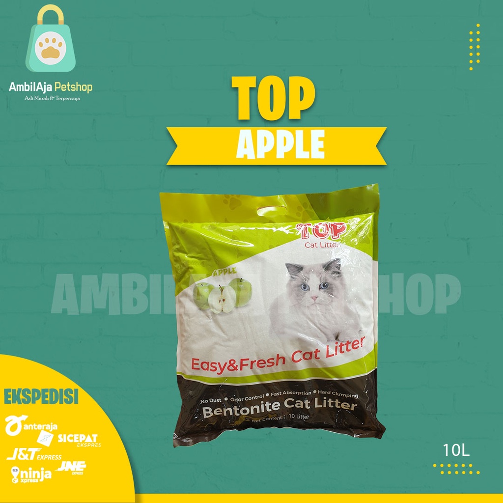 Pasir Kucing Gumpal Wangi - TOP 10L All Varian ( EKSPEDISI )