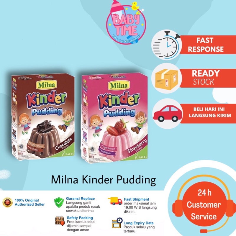 

Puding Milna KINDER Pudding Instant Coklat / Strawberry 100gram