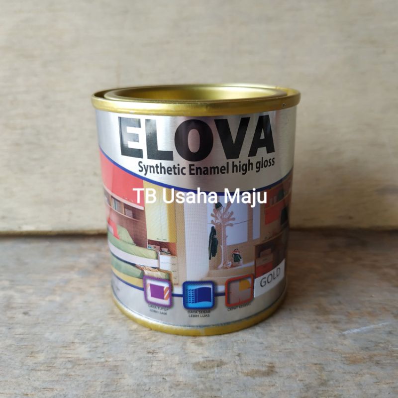 

Cat Minyak Synthethic Kayu & Besi Warna Emas Gold Kemasan 100cc / 0,1 Liter