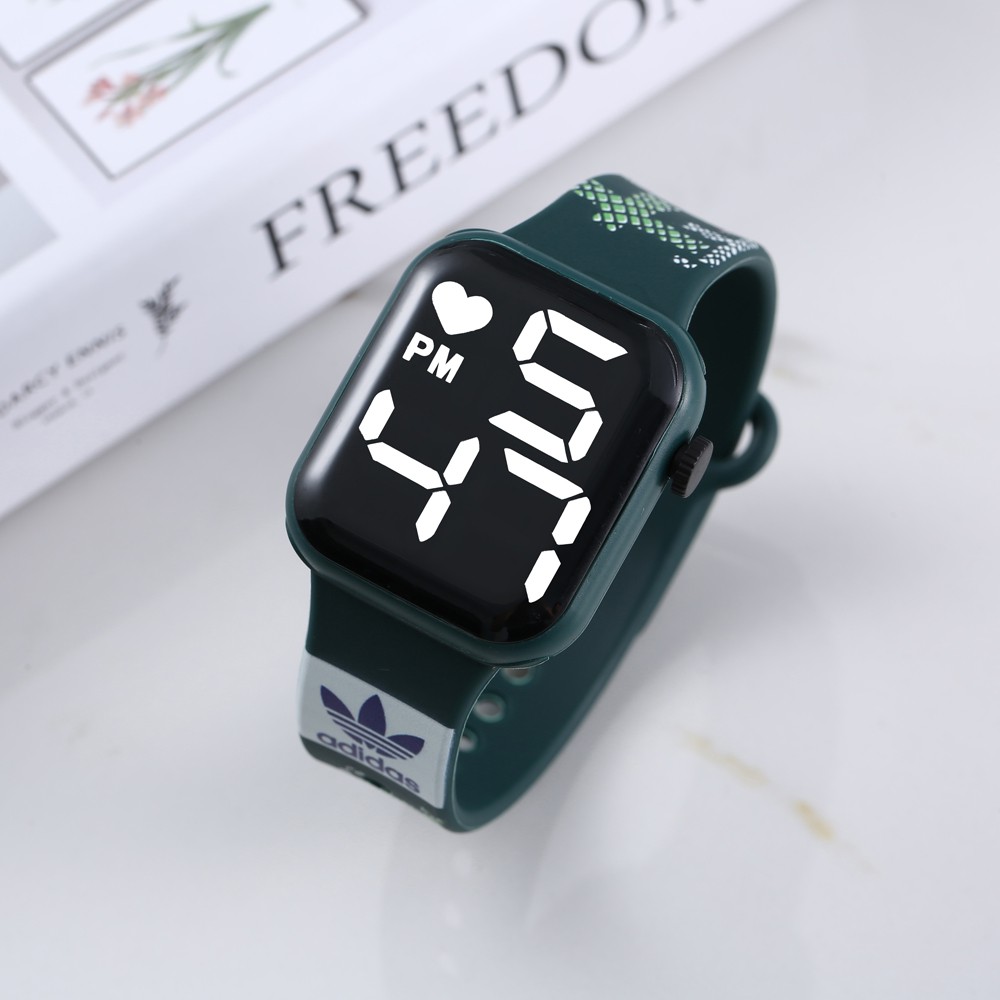 JAM TANGAN PRIA WANITA FREE BATERAI DIGITAL WATCH RUBBER ELEKTORNIK TOUCH  LED tahan air M134