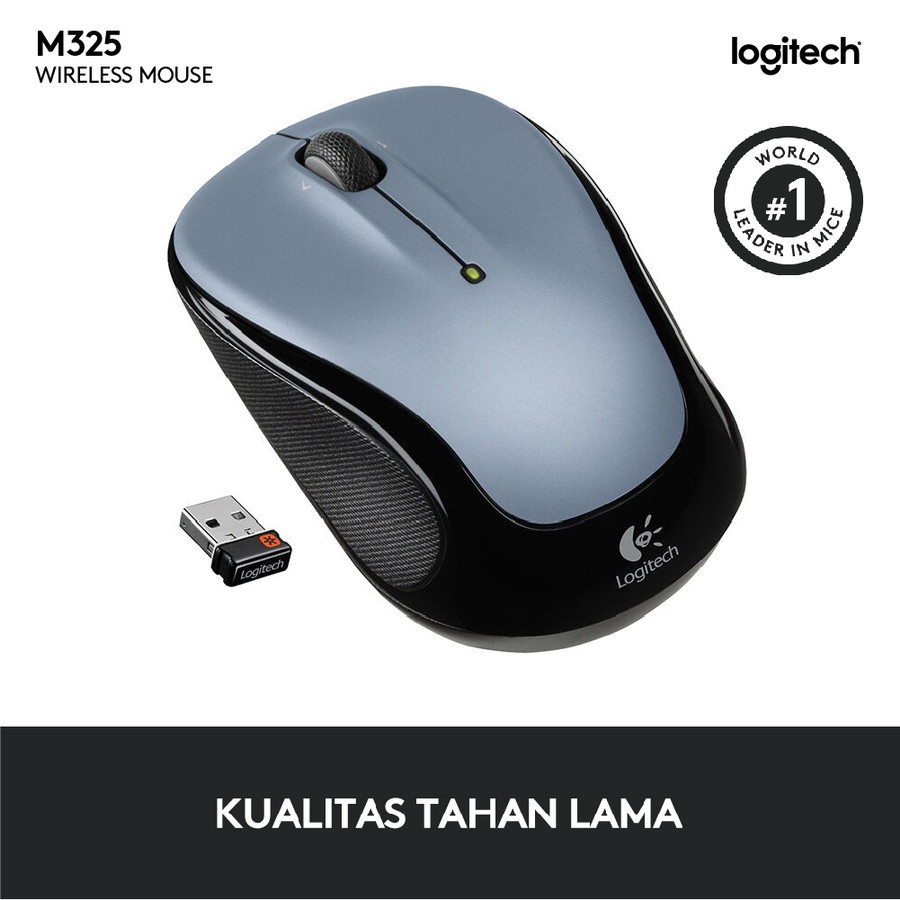 Mouse Wireless Logitech M325 (Silver / Grey) - Original Resmi