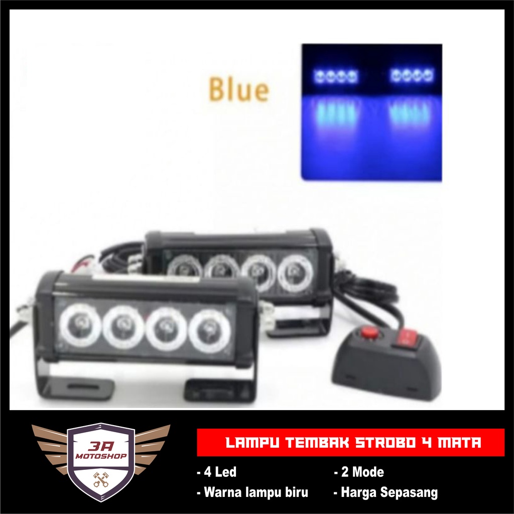 Lampu Tembak Sorot Kedip 4 LED 4 x 4