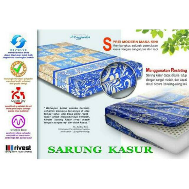 uk. 180x200x30cm SPREI KEKINIAN Sarung Kasur RIVEST