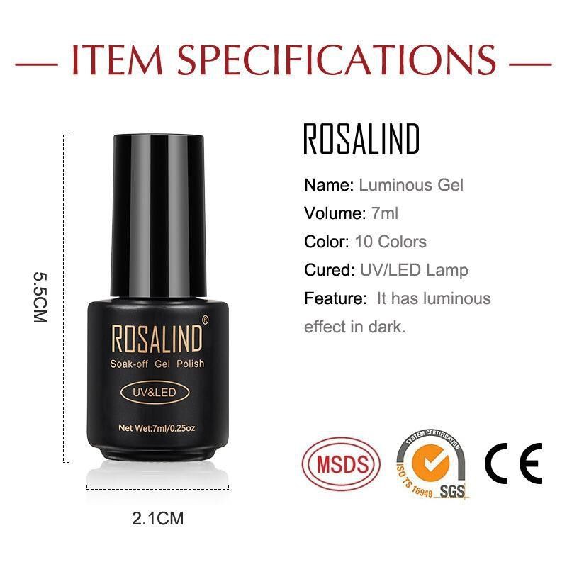 ROSALIND Luminous Gel Nail Polish UV LED / Kutek / Cat Kuku