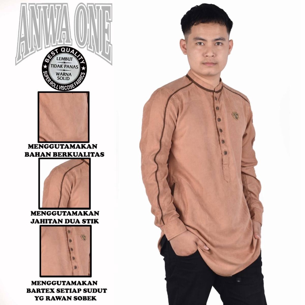Baju Koko Pakistan Pria Baju Kurta Pria Lengan Panjang Baju Muslim Pria Panjang
