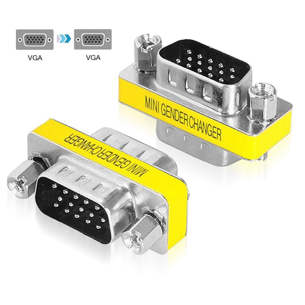 VMM | CONNECTOR VGA MALE TO MALE BEST / MINI GENDER (YELLOW)