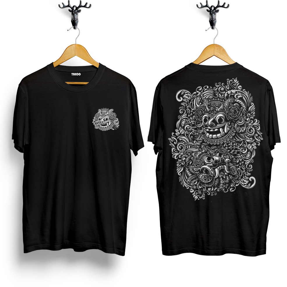 Kitting BAJU DISTRO PRIA KEREN BARONG GREY/KAOS BARONG BALI/KAOS WAYANG/KAOS OBLONG PRIA