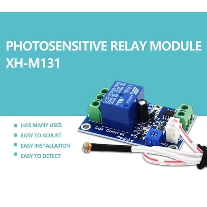 XH-M131 Sensor Cahaya LDR Saklar Otomatis 12V DC Output Relay 220V AC