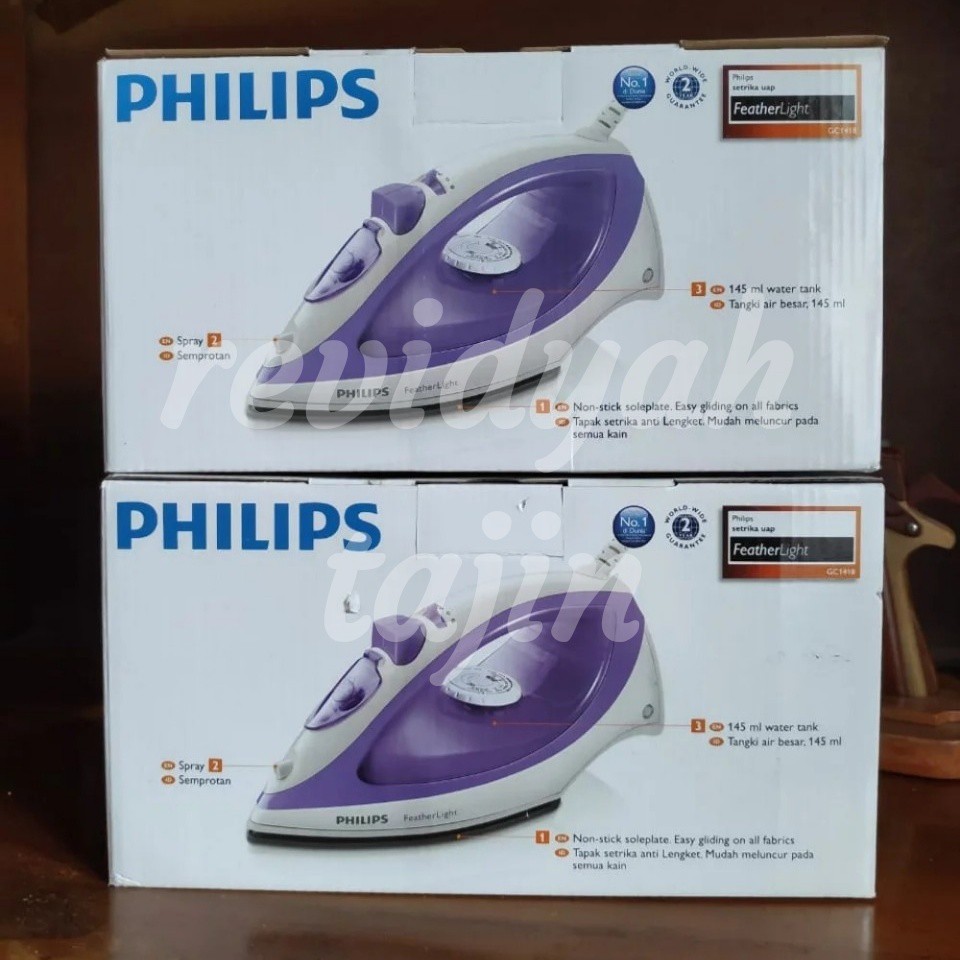 PHILIPS Setrika Uap GC 1418 Garansi Resmi - GC1418