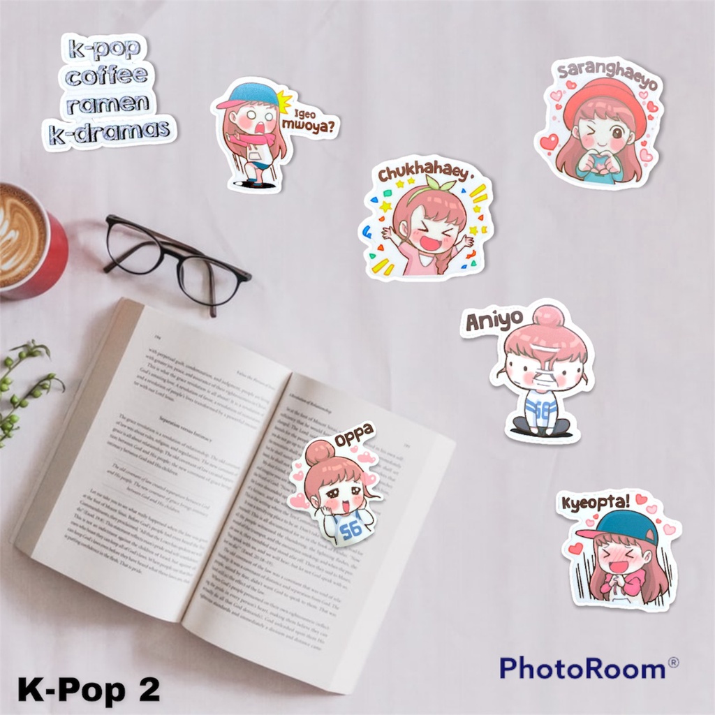 Sticker Pack Tumblr Aesthetic  Kpop Waterproof Hiasan Laptop Botol Tumbler Case Hp DIY Stiker Lucu Stiker Laptop Notebook