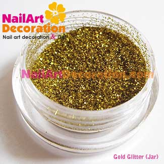 DEKORASI SLIME / NAIL ART / MAKE UP GLITTER SILVER ATAU GOLD DIKEMAS JAR