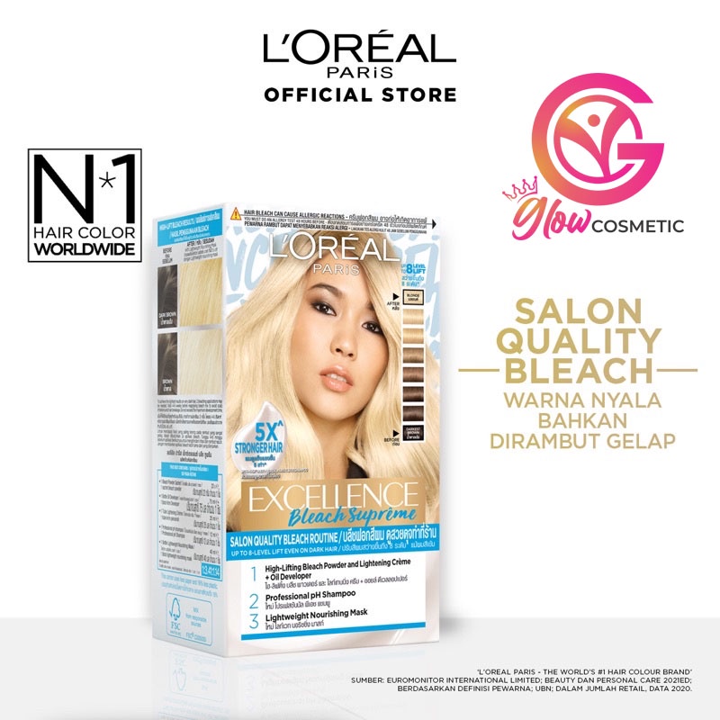 L'OREAL PARIS EXCELLENCE BLEACH SUPREME 5X STRONG HAIR