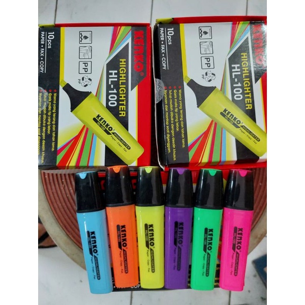 

[BOX ISI 10] HIGHLIGHTER KENKO HL-100 BERKUALITAS / KENKO HL 100 MURAH