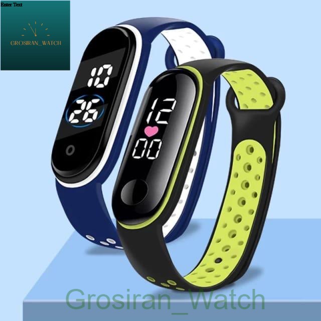 JAM TANGAN ELECTRONIC IP67 UNISEX SPORTY OLAHRAGA PREMIUM LED MIBAND DIGITAL LD-55 [G_W]