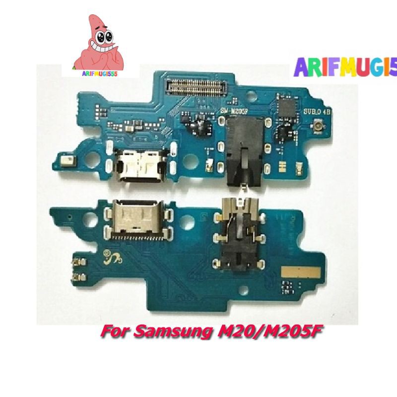 BOARD PAPAN CAS KONEKTOR CONEKTOR CHARGER SAMSUNG M20 M205 M205F PLUG IN MIC