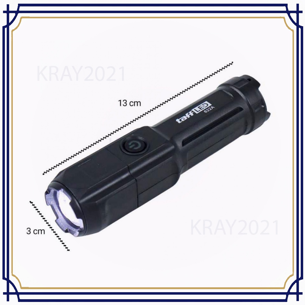 TaffLED Senter LED Mini Rechargable Telescopic Zoom XPE - 622A