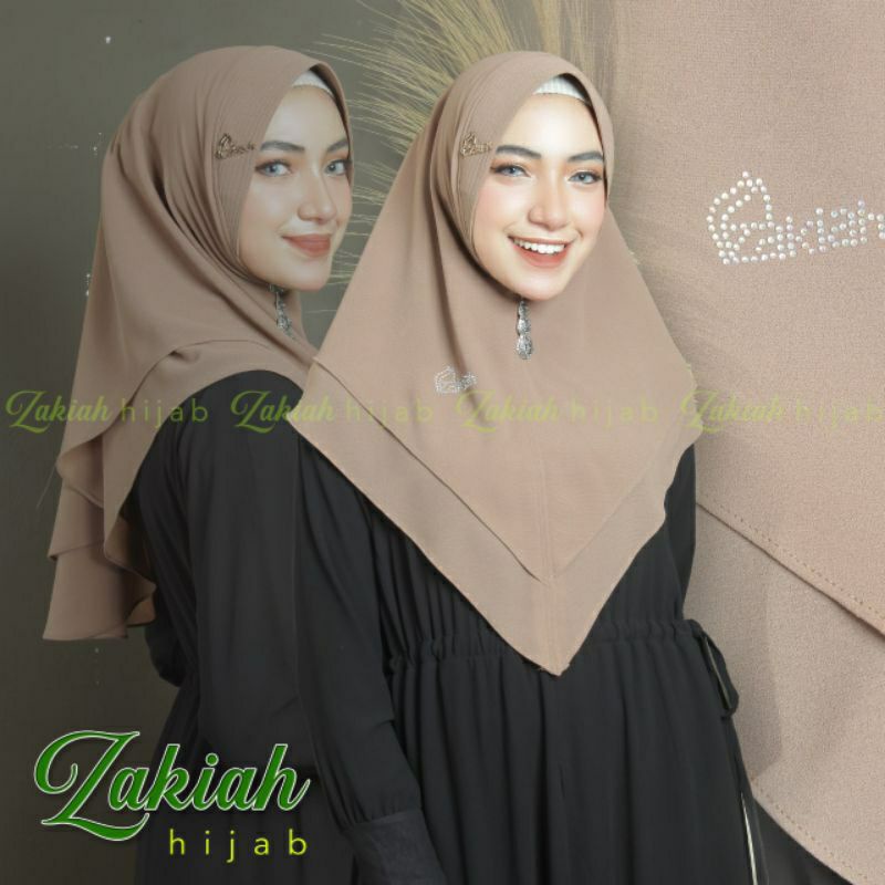 (((Ready Plat HIJAB)))Hijab/jilbab instan RUNCING MINI PLAT Ori ZAKIAH