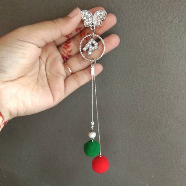 Bros huruf nama Bros Jilbab Bros Juntai Panjang Bros Pom pom Bros Nama Peniti Craft Bros panjang