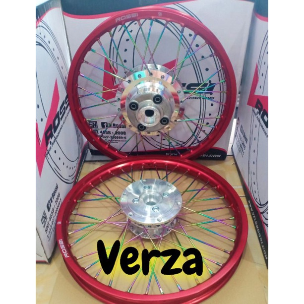 Velg Jari Jari Ring 17 140 - 160 Merk Rossi Untuk Motor VERZA Satu Set Depan Belakang