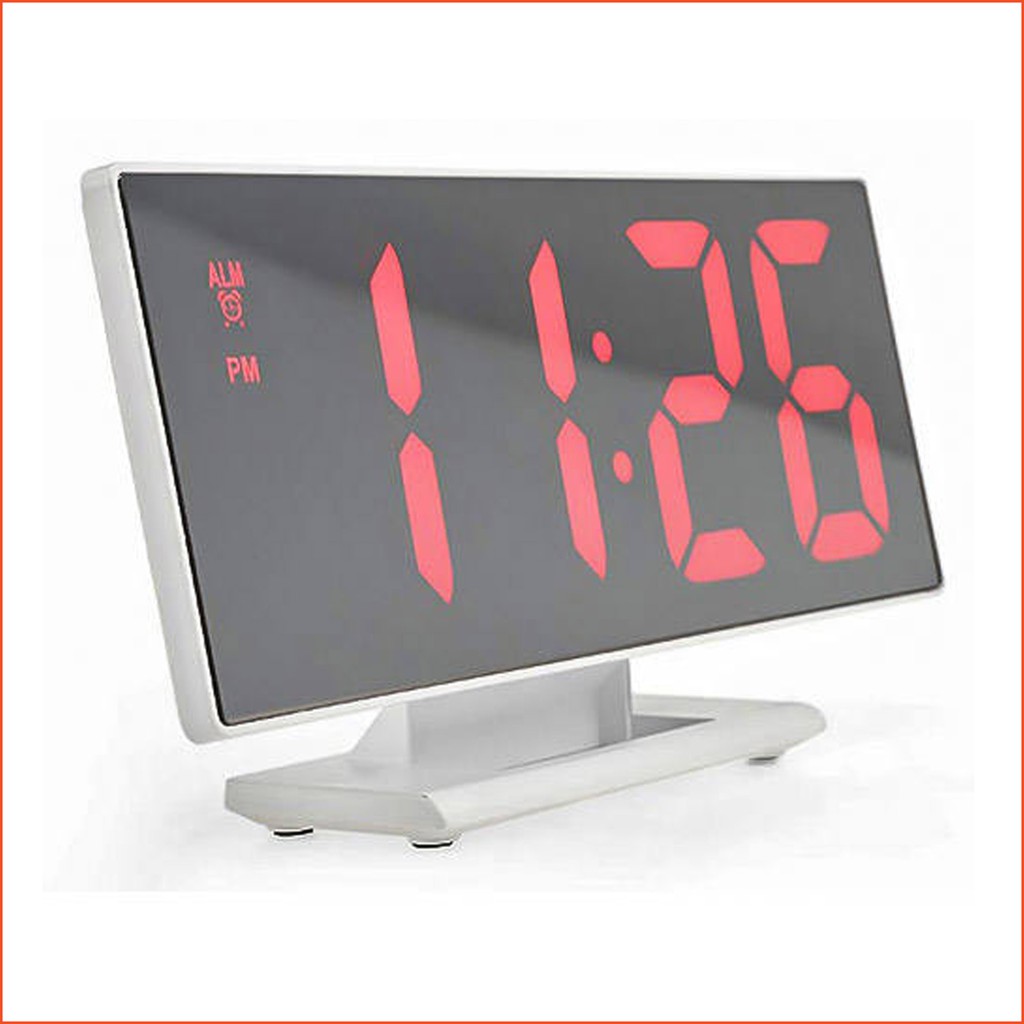 Sonifer Jam Meja Digital Mini Led Weker Alarm Clock Mirror DS-3618L RED