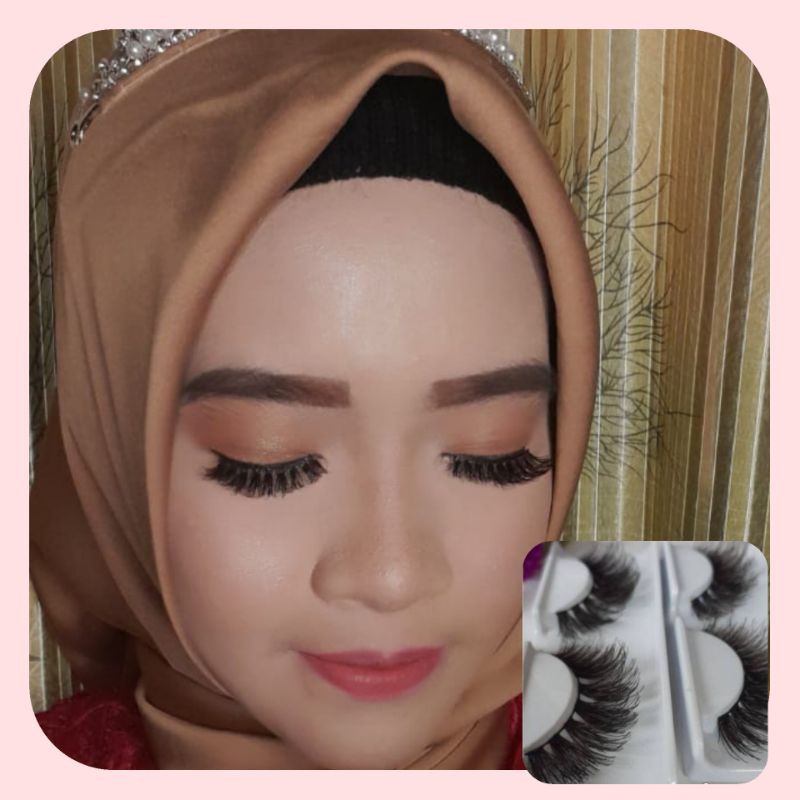 Bulu mata g8 3d medium 12mm (free penutup mika)