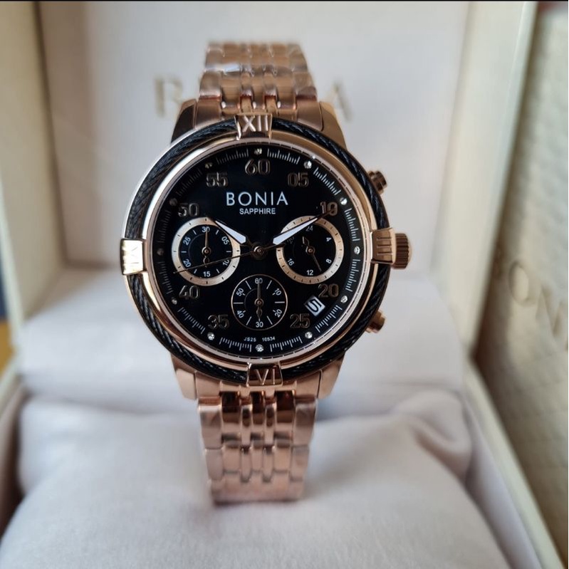 JAM TANGAN WANITA CEWEK PEREMPUAN  BONIA 10534 RANTAI ORI BM