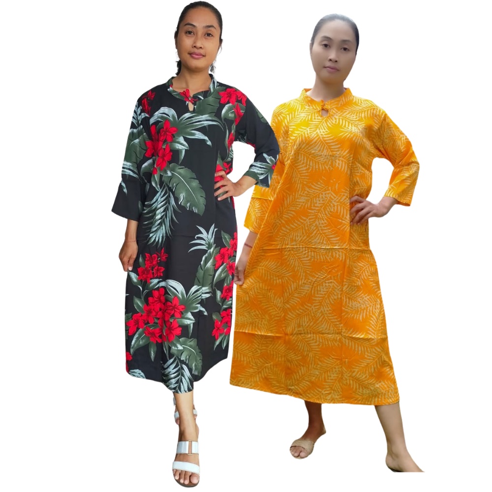 Daster Muslim lengan panjang-Daster baju tidur-Daster jumbo-Daster Bali-Daster haji