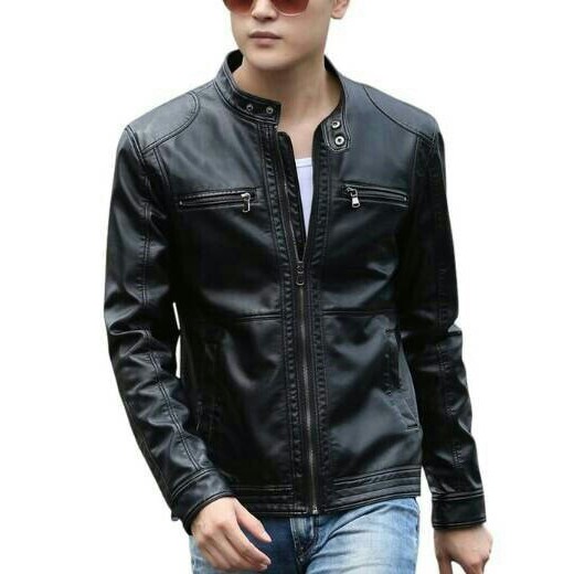 UNIX  jaket semi kulit cowok:  100% Keren