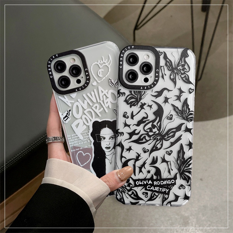 Soft Case Tpu Transparan Motif Kupu-Kupu Untuk iPhone 11 13 12 Pro Max XR X XS Max 7 8 Plus 6 6s Plus SE 2020