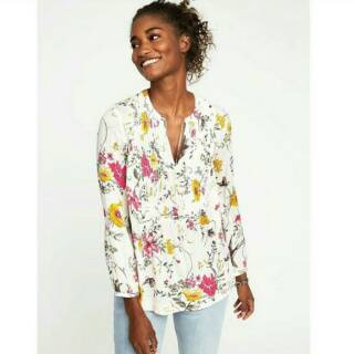 ONETA BAJU  WANITA BIGSIZE BLOUSE  JUMBO OLD NAVY FLOWER  