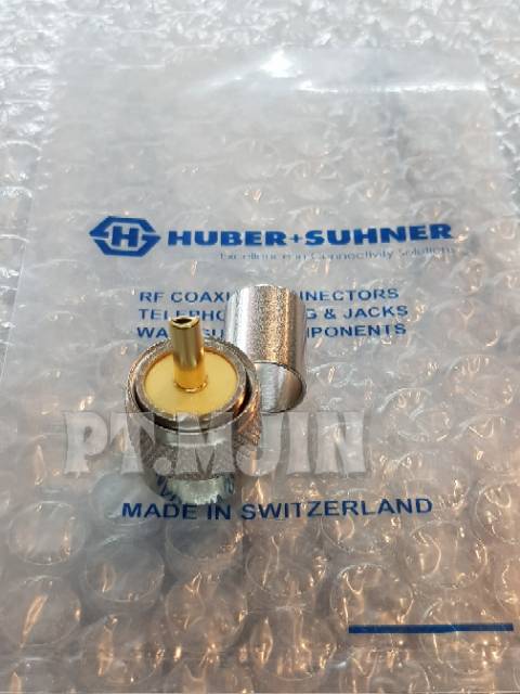 Konektor UHF male Crimp Rg8 yellow pc Hubersuhner