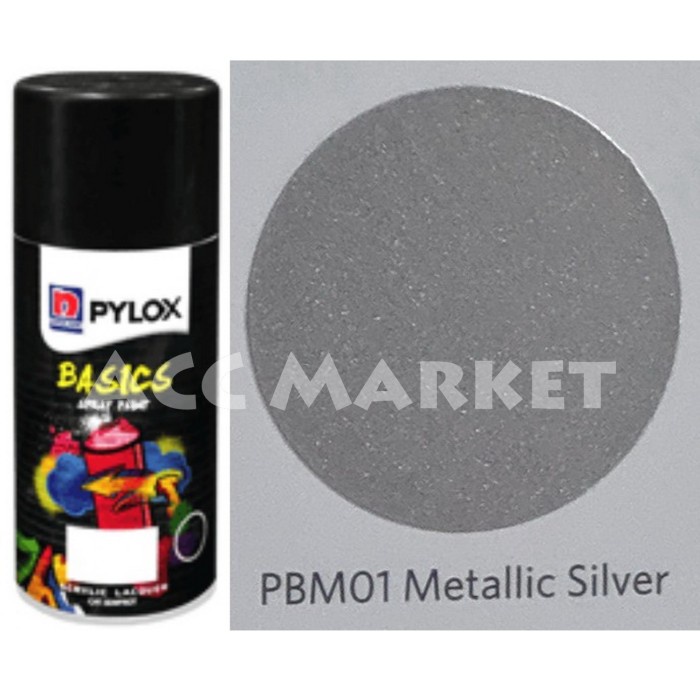 Pilox Basics Pilok Pylox Perak Metalik Silver M01