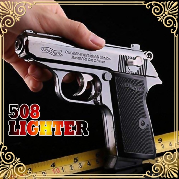 Korek Api Pistol Bara Las Pemantik Gas Unik Full Besi