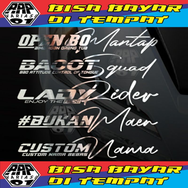 stiker Mobil Motor, stiker Cutting Mobil Motor.