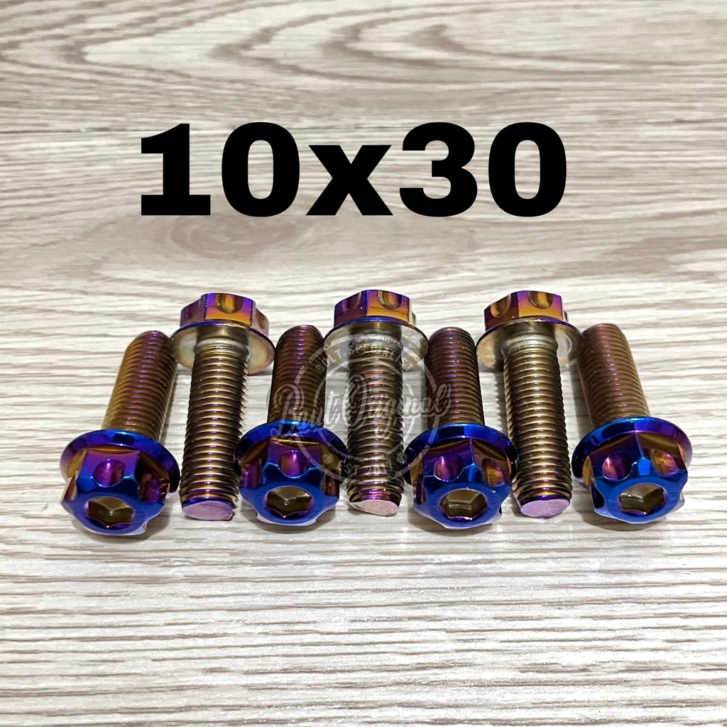 Baut probolt 10x30 blue new model drat 14 panjang 3cm ori thailand
