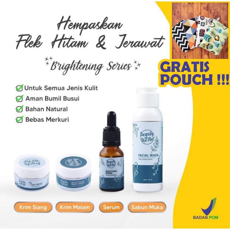 (1 Paket Free Pouch) BEAUTY IN THE POT SKIN CARE SKINCRAE PERAWATAN WAJAH GLOWING BPOM