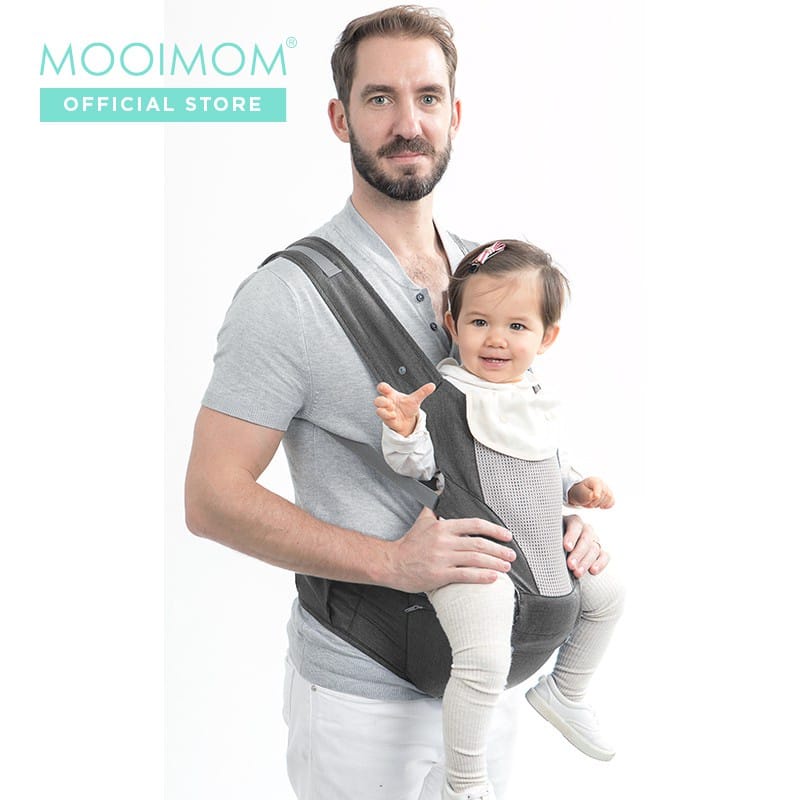 MOOIMOM H90501 Breathable Hipseat Carrier Navy